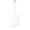 Z-Lite Weston Pendant, 5-Light, 18 In.W x 18 In.H, Brushed Nickel/White Linen 3501P18-BN - alternate 2